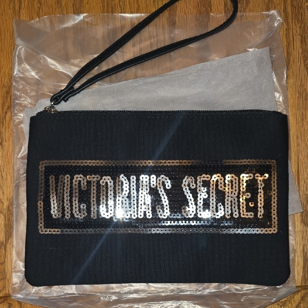 Victoria's Secret Shimmering Black and Silver Tote NWT - Picture 7 of 9